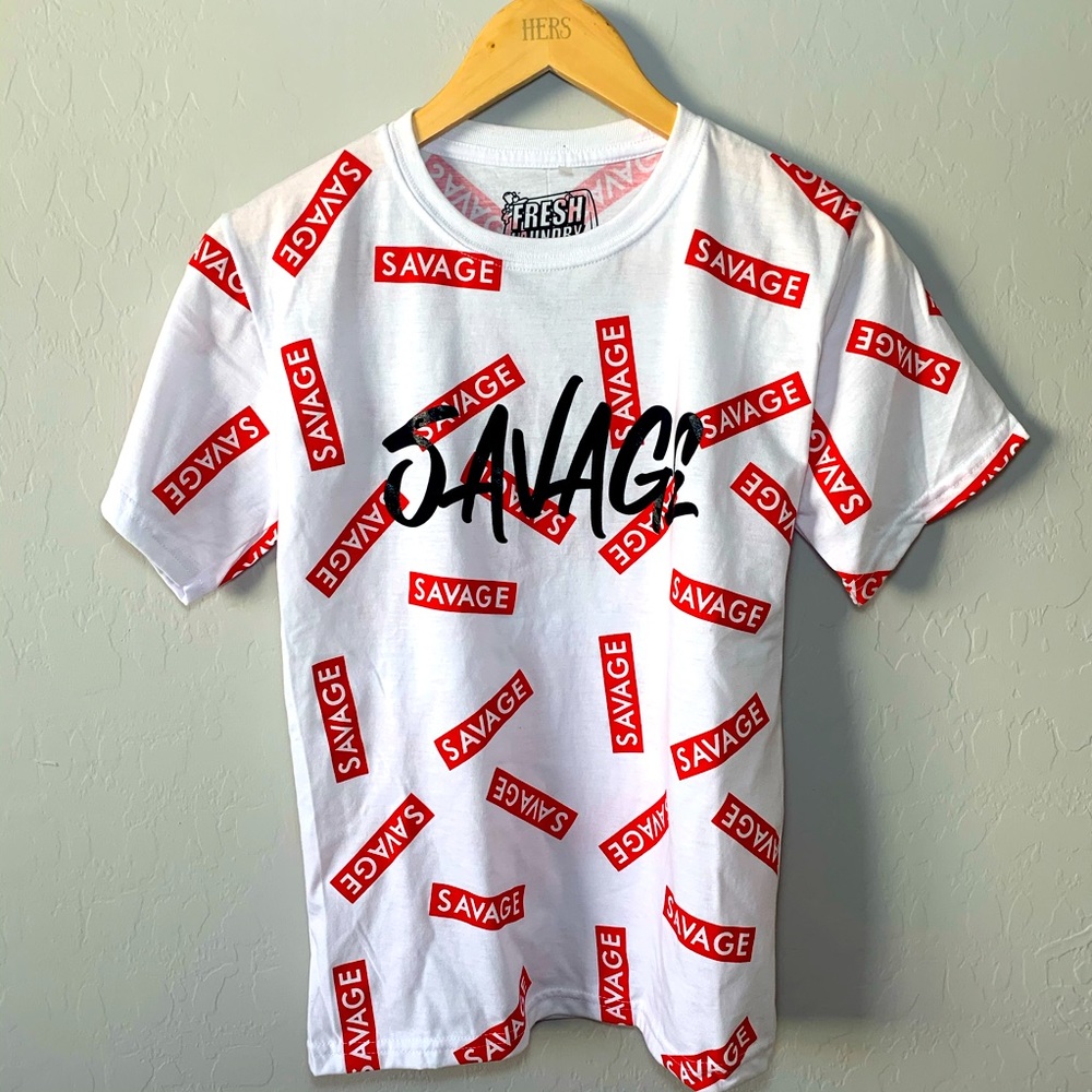 NWOT Fresh Laundry Savage Tee Boy L or women S